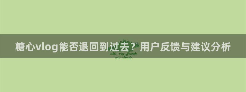 糖心vlog足球：糖心vlog能否退回到过去？用户反馈与建议分析