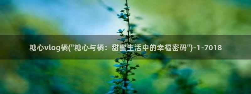 糖心vlog漫画：糖心vlog橘(\